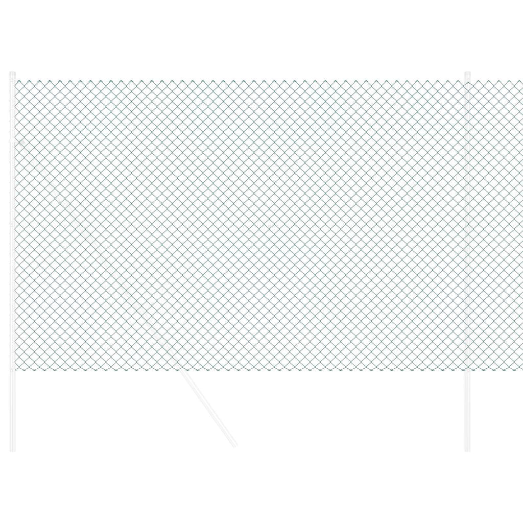 Vidaxl kettenschakelhek groen 10 x 1,5 m staal