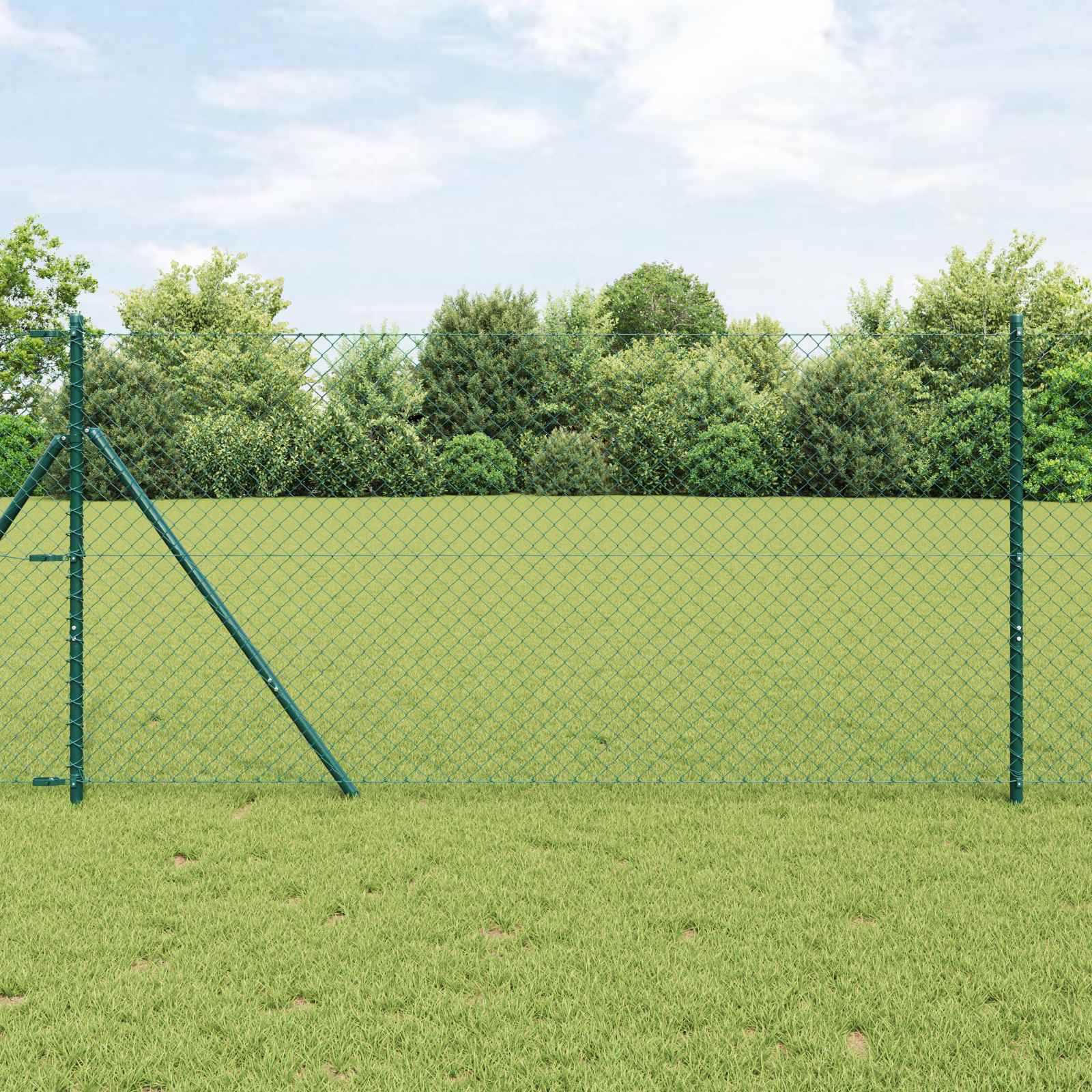 Vidaxl kettenschakelhek groen 10 x 1,6 m staal