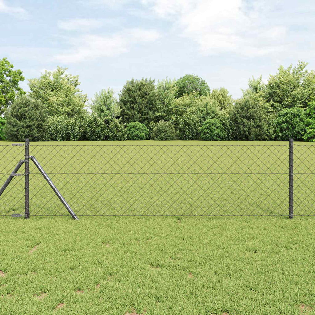 Vidaxl kettenschakelhek grijs 10 x 0,4 m staal
