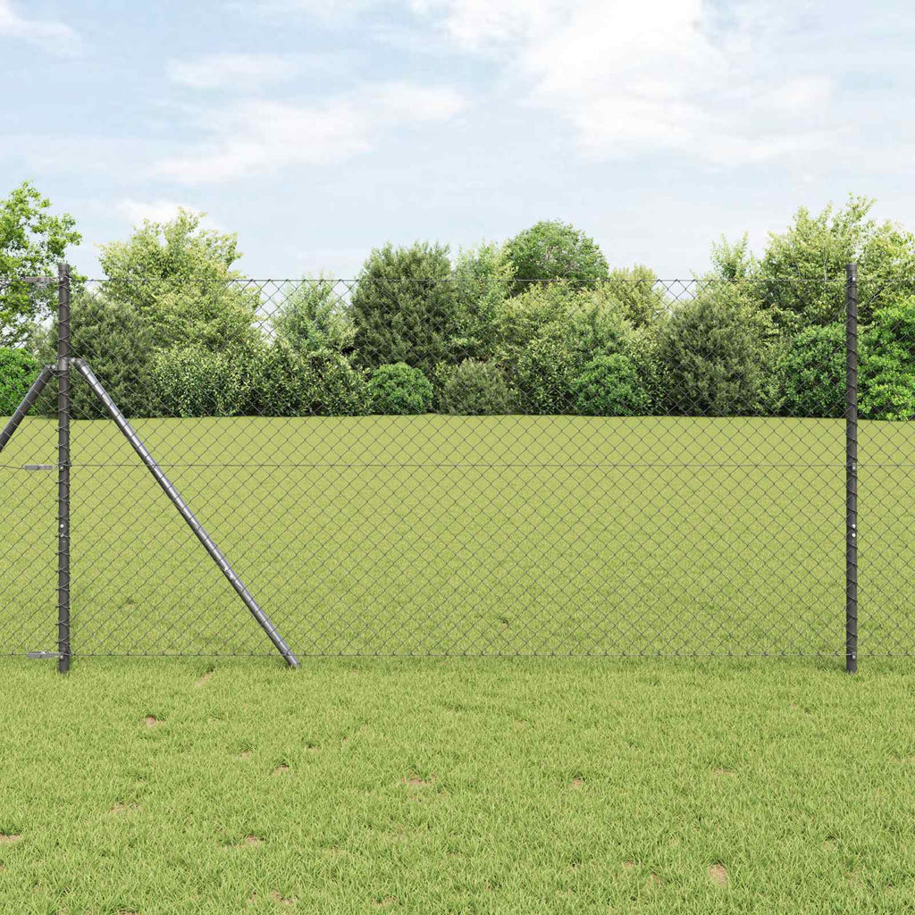 Vidaxl kettenschakelhek grijs 10 x 1,2 m staal