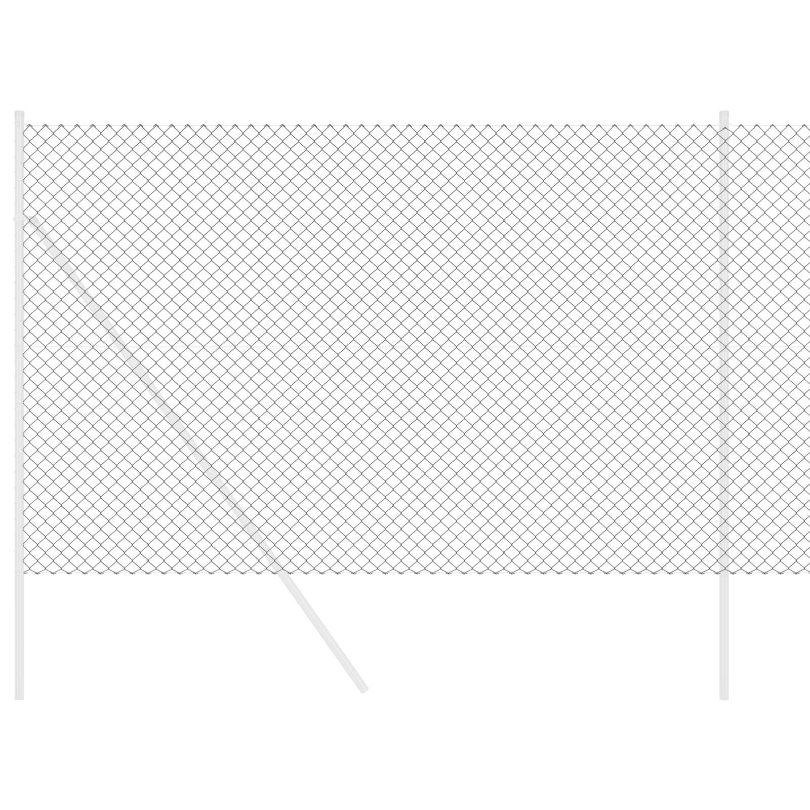 Vidaxl kettenschakelhek grijs 10 x 1,5 m staal