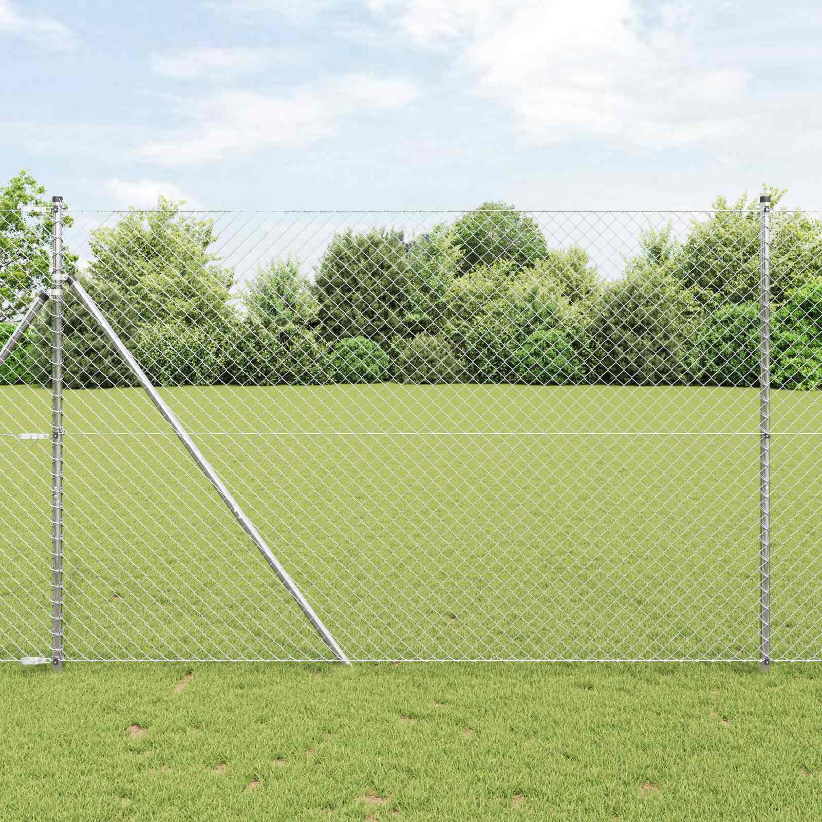 Vidaxl kettenschakelhek zilver 10 x 1,6 m gegalvaniseerd staal