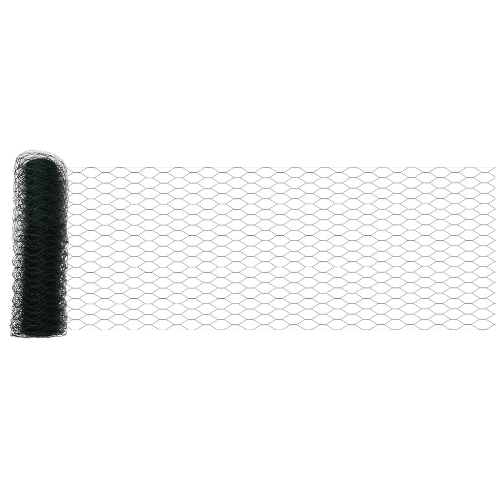 Vidaxl hexagon hek groen 0,6 x 10 m pvc