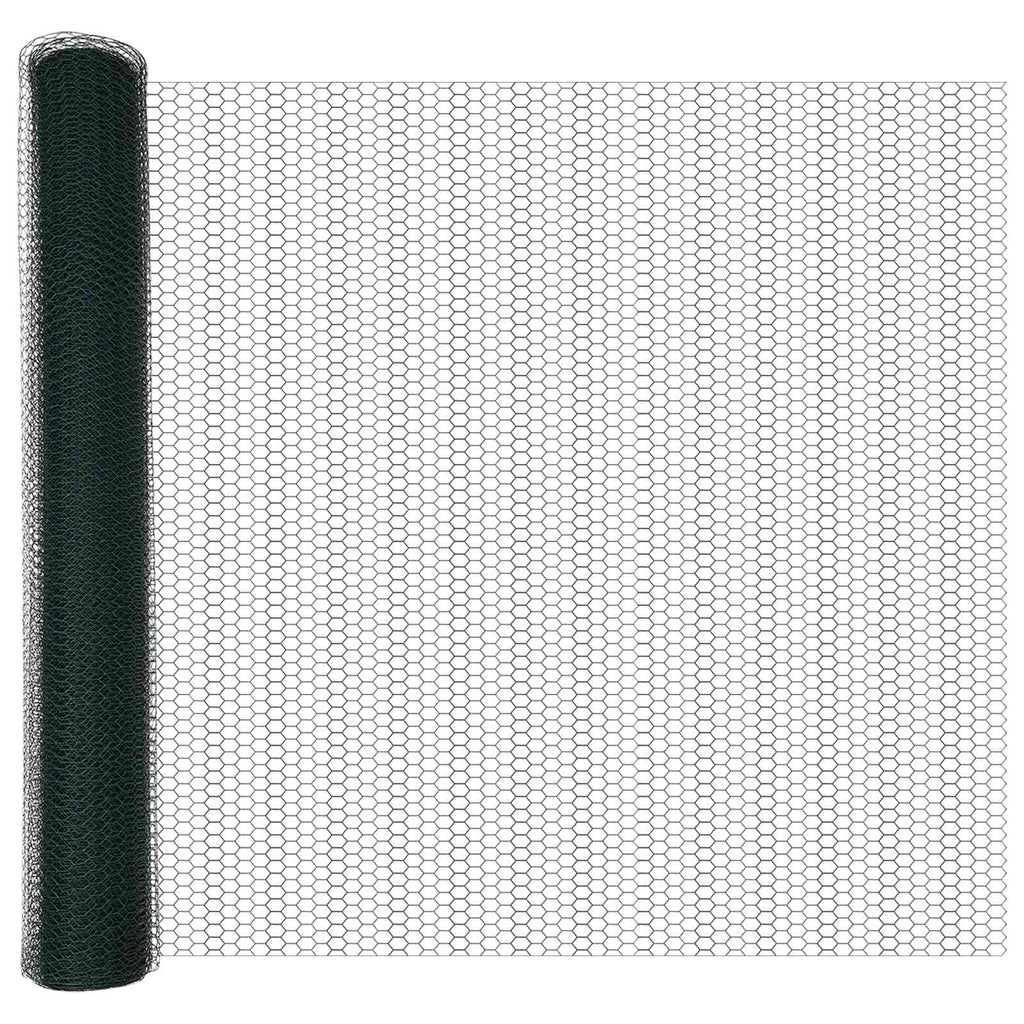 Vidaxl hexagon hek groen 1 x 10 m pvc
