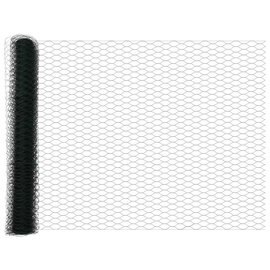 Vidaxl hexagon hek groen 1,2 x 10 m pvc