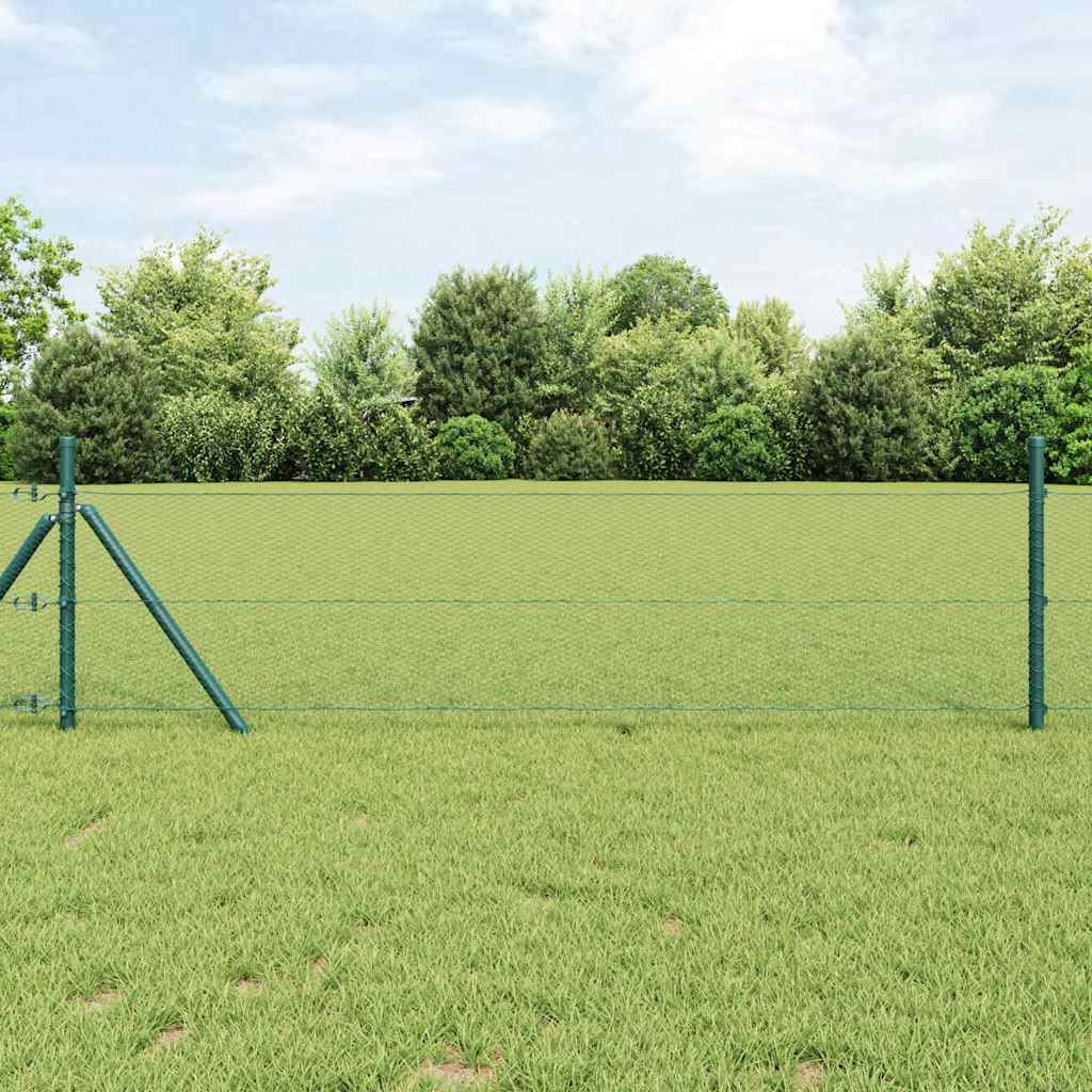 Vidaxl hexagon hek groen 0,4 x 25 m pvc