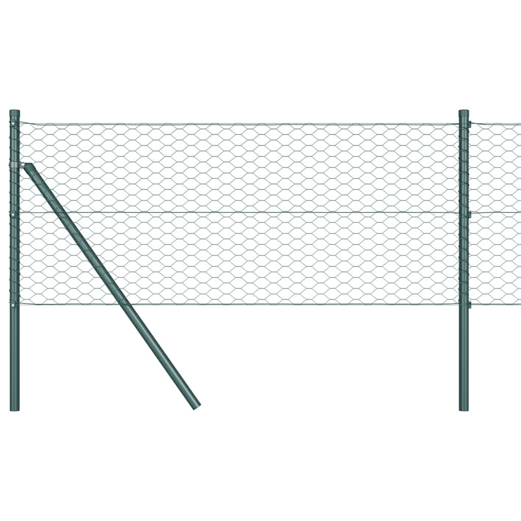 Vidaxl hexagon hek groen 0,5 x 50 m pvc