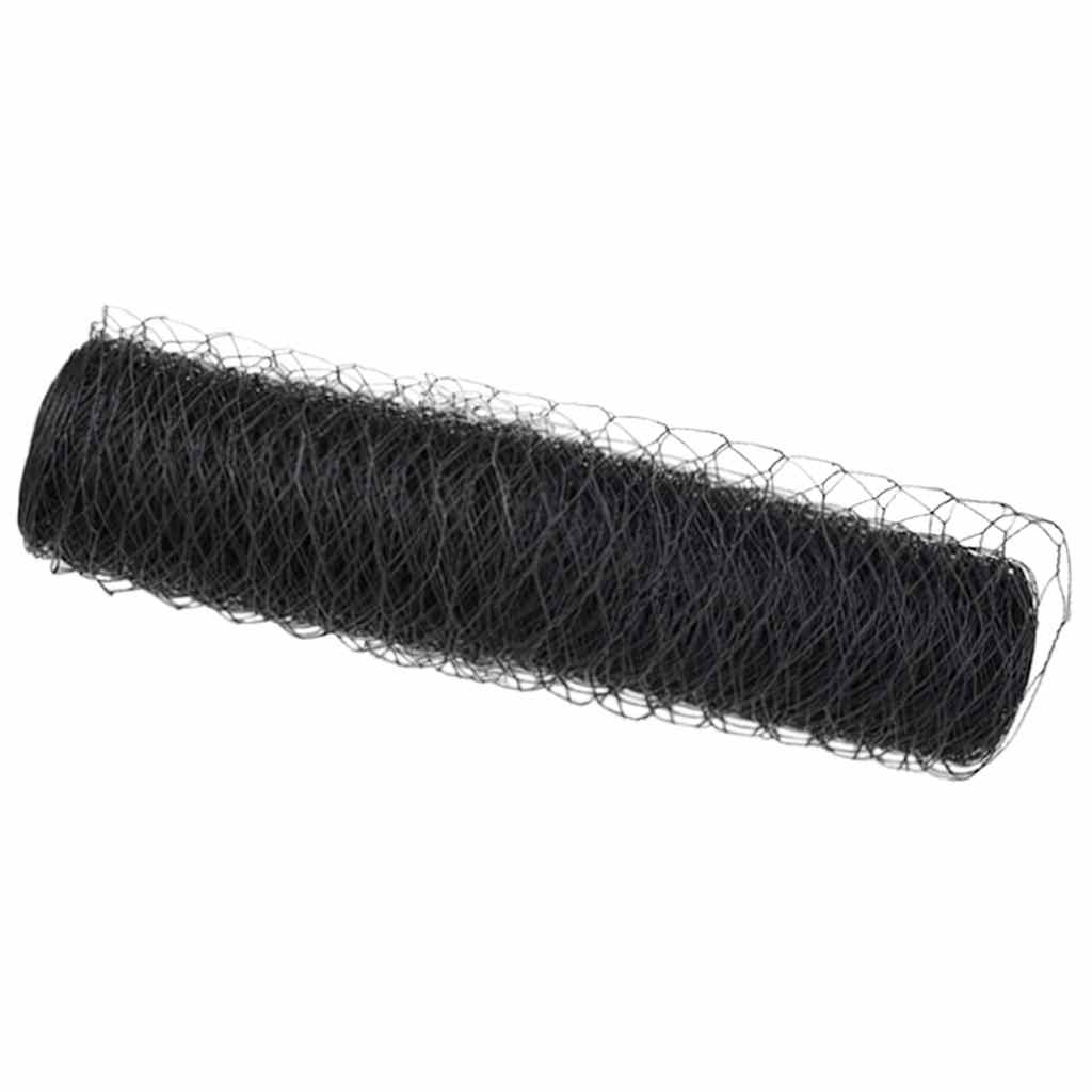 Vidaxl hexagon hek grijs 0,4 x 10 m pvc