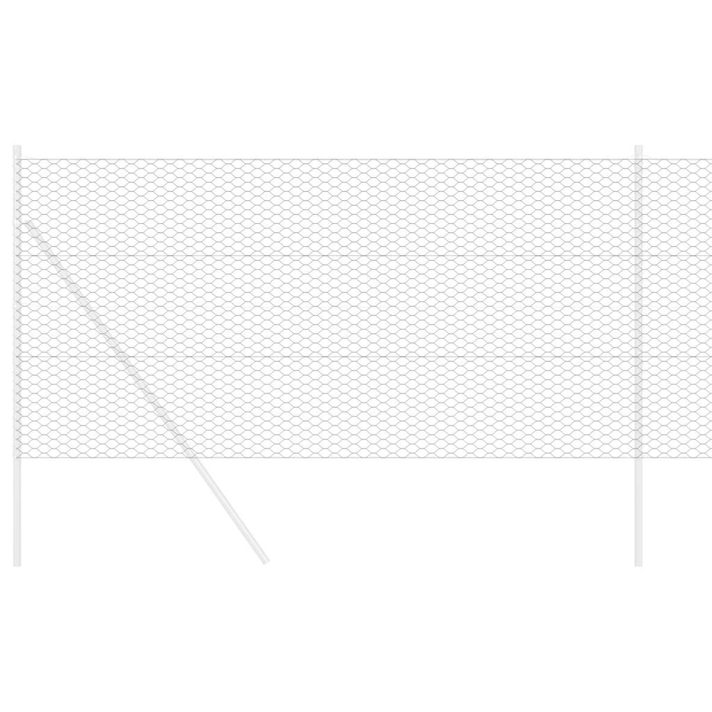 Vidaxl hexagon hek grijs 1,4 x 10 m pvc