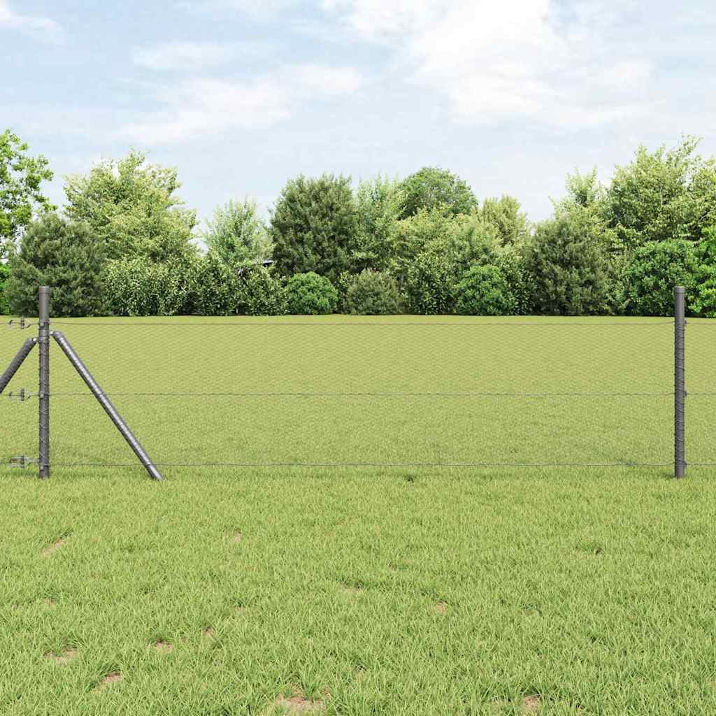 Vidaxl hexagon hek grijs 0,6 x 25 m pvc