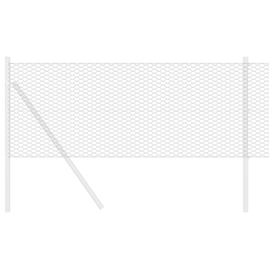 Vidaxl hexagon hek grijs 0,8 x 25 m pvc