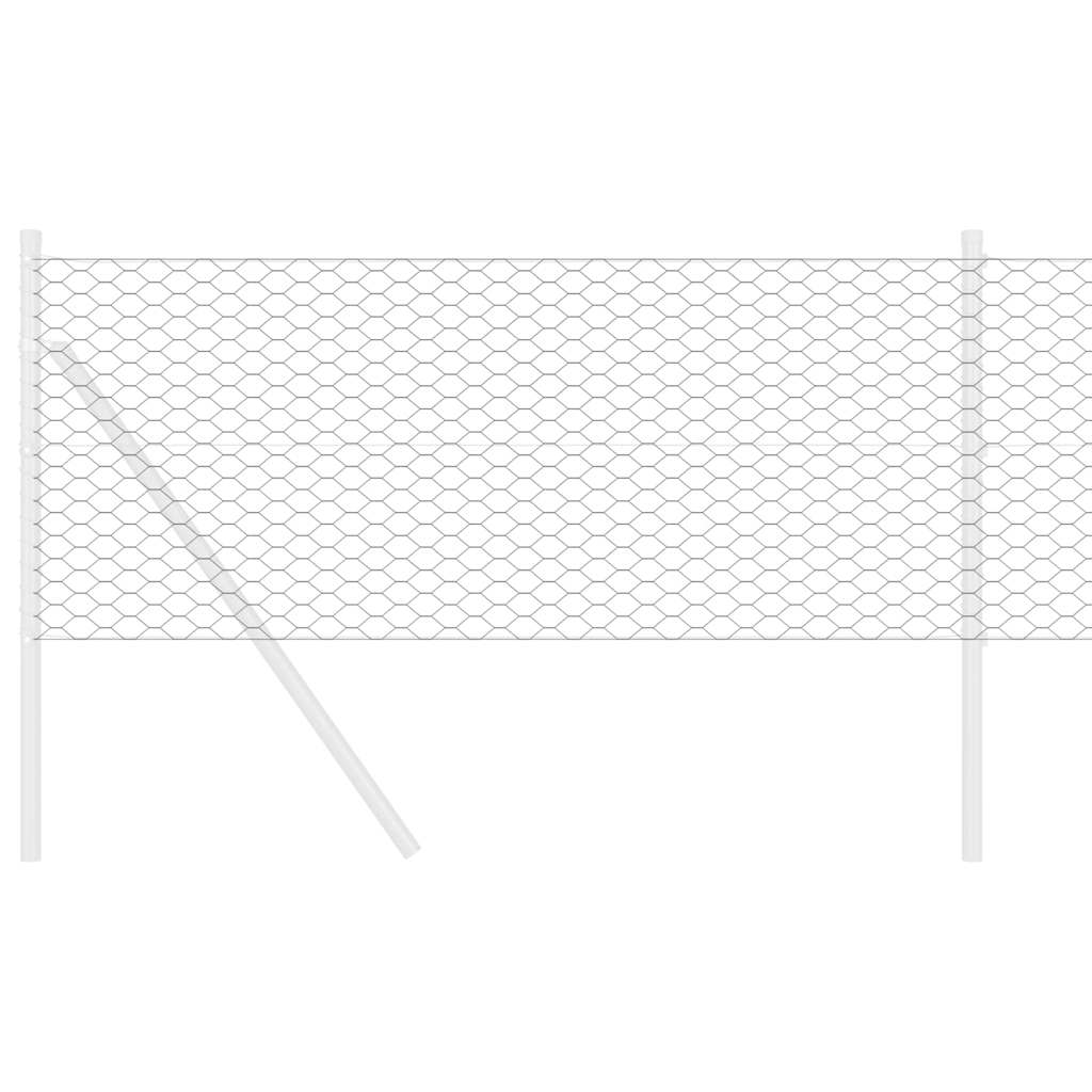 Vidaxl hexagon hek grijs 0,6 x 50 m pvc