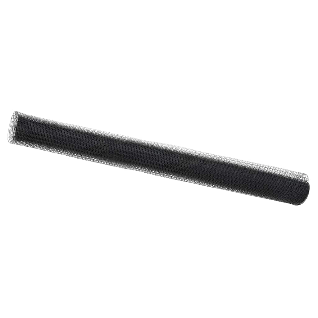 Vidaxl hexagon hek grijs 1,5 x 50 m pvc