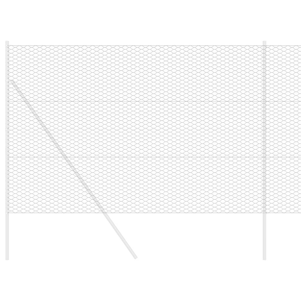 Vidaxl hexagon hek grijs 1,5 x 50 m pvc