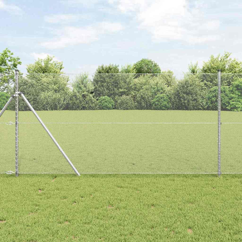 Vidaxl hexagon hek zilver 1,4 x 100 m gegalvaniseerd staal
