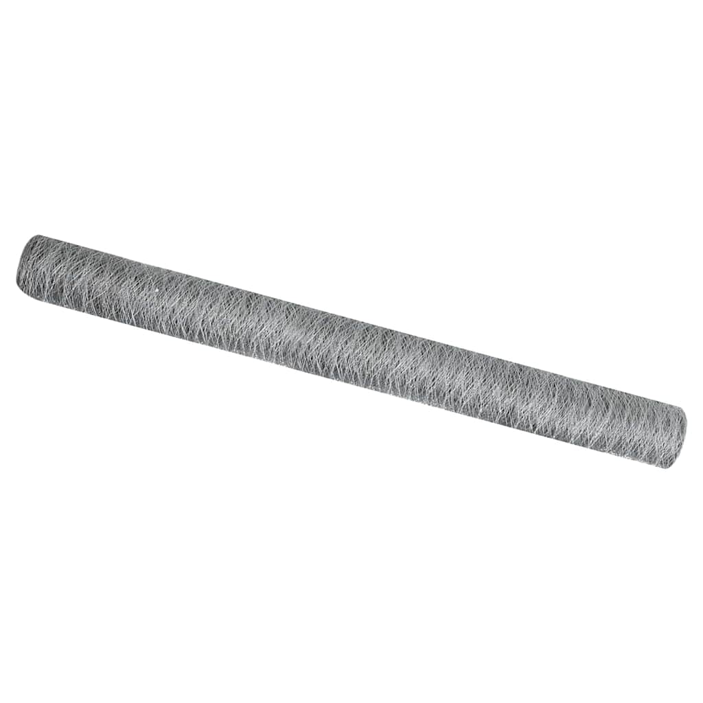 Vidaxl hexagon hek zilver 1,5 x 100 m gegalvaniseerd staal