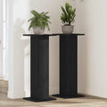 Vidaxl plantenstandaard 2 pcs zwart eiken 30 x 30 x 80 cm bewerkt hout
