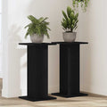 Vidaxl plantenstandaard 2 pcs zwart eiken 30 x 30 x 60 cm bewerkt hout
