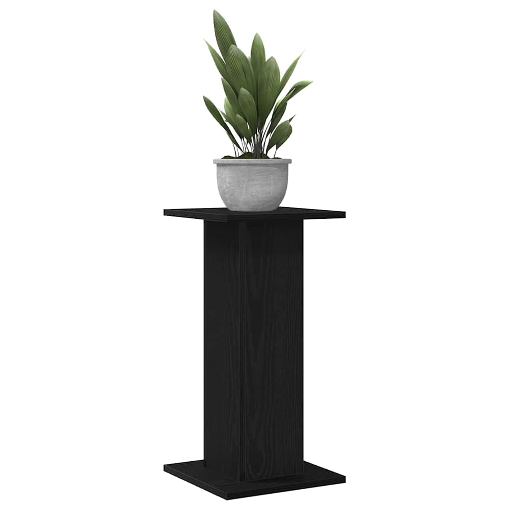 Vidaxl plantenstandaard 2 st zwart eiken 30 x 30 x 60 cm bewerkt hout