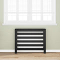 Vidaxl radiatorafdekking zwart eiken 104 x 20 x 82 cm bewerkt hout