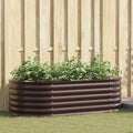 Vidaxl verhoogd bed bruin 160 x 80 x 44 cm staal