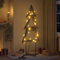 Vidaxl kerstboom met standaard bruin 181 cm massief teakhout