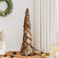 Vidaxl kerstboom met standaard bruin 111 cm massief teakhout