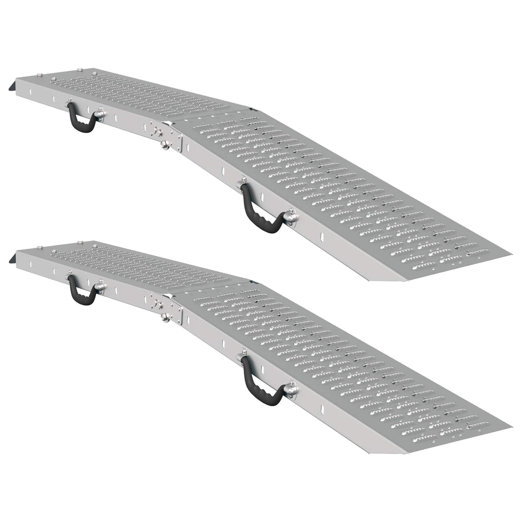 Vidaxl laadhelling 200 kg 2 pcs zilver 166 x 23 x 4,5 cm