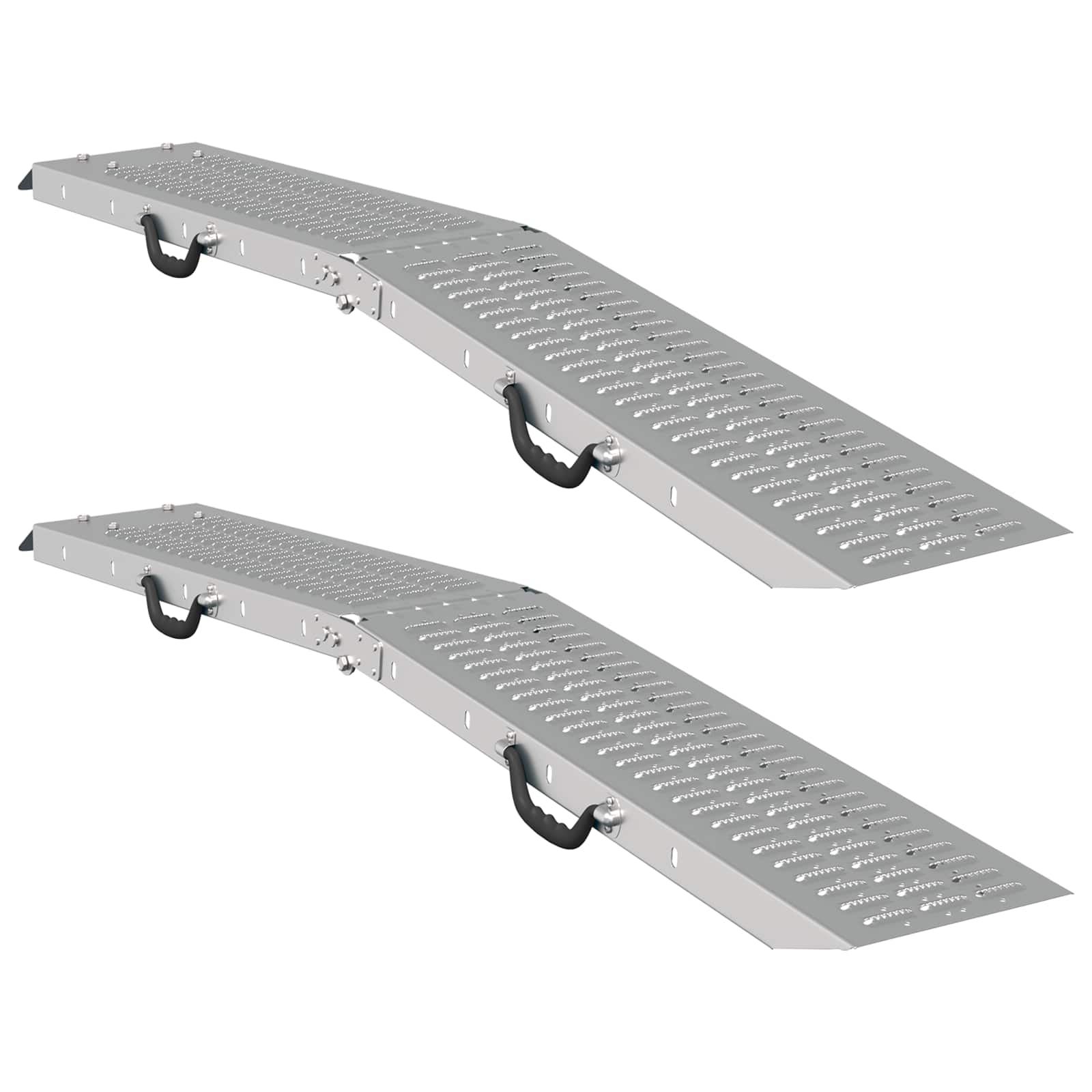 Vidaxl laadhelling 200 kg 2 pcs zilver 166 x 23 x 4,5 cm