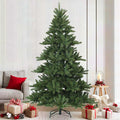 Vidaxl kunstmatige inklapbare kerstboom groen 210 cm pvc, staal