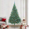 Vidaxl kunstmatig voorverlicht kerstboom met 300 led groen 240 cm pvc
