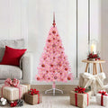 Vidaxl kunstmatig voorverlicht kerstboom roze 120 cm pvc