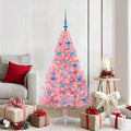 Vidaxl kunstmatig voorverlicht kerstboom roze 150 cm pvc
