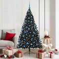 Vidaxl kunstmatig voorverlicht kerstboom zwart 180 cm pvc