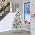 Vidaxl kunstmatig voorverlicht kerstboom met 300 led zilver 240 cm pet