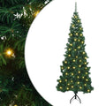 Vidaxl hoek kunstkerstboom met 300 led groen 180 cm pvc en metaal
