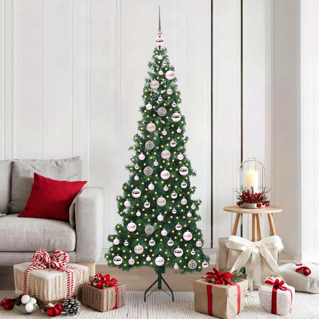 Vidaxl hoek kunstkerstboom groen 180 cm pvc en metaal
