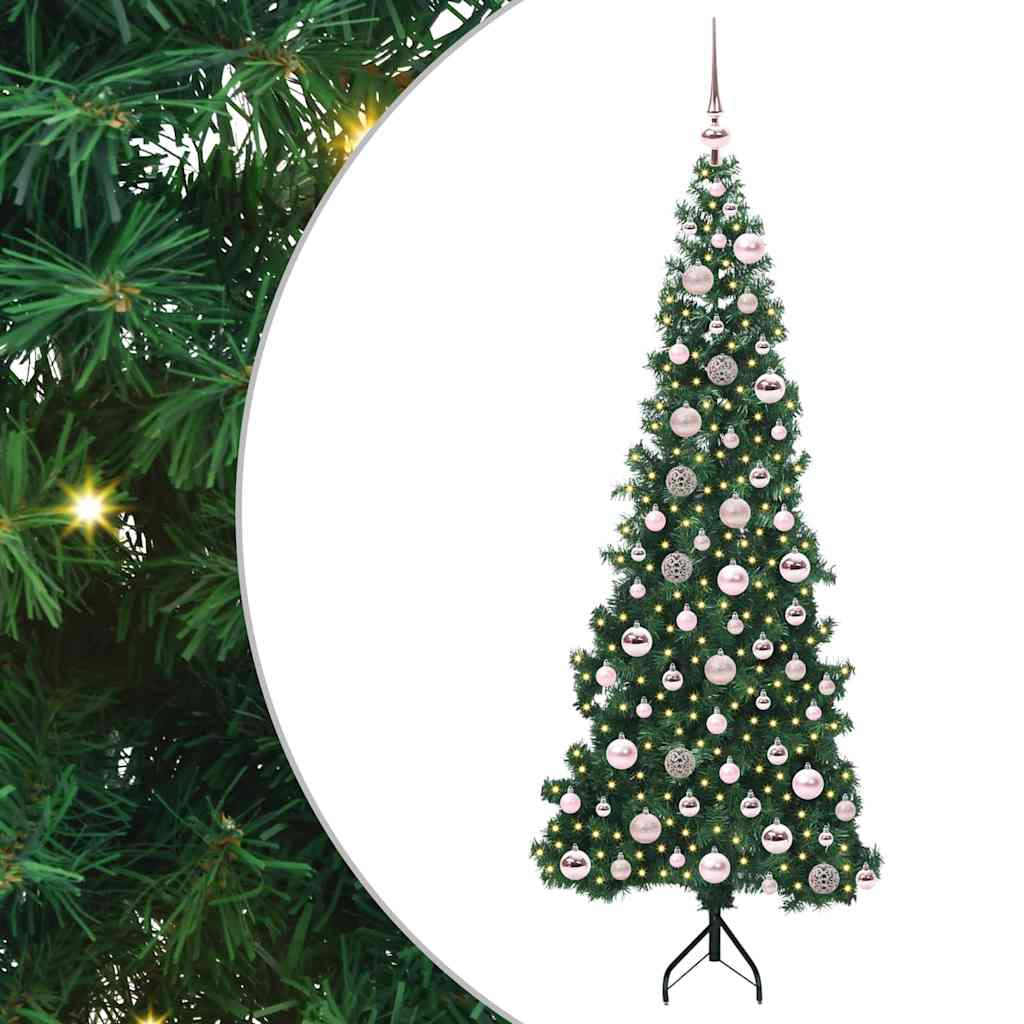 Vidaxl hoek kunstkerstboom groen 180 cm pvc en metaal