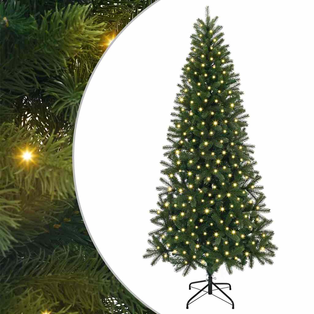 Vidaxl kunstkerstboom met 300 led met standaard groen 210 cm pe en pvc