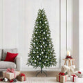 Vidaxl kunstkerstboom groen 210 cm pe en pvc