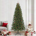 Vidaxl kunstkerstboom groen 240 cm pe en pvc