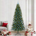 Vidaxl kunstkerstboom met 300 led met standaard groen 240 cm pe en pvc
