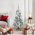 Vidaxl kunstmatige inklapbare kerstboom wit 120 cm pe en pvc
