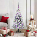 Vidaxl kunstmatige inklapbare kerstboom wit 120 cm pe en pvc