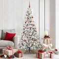 Vidaxl kunstmatige inklapbare kerstboom wit 180 cm pe en pvc