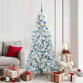 Vidaxl kunstmatige inklapbare kerstboom wit 180 cm pe en pvc