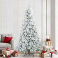 Vidaxl kunstmatige inklapbare kerstboom wit 240 cm pe en pvc