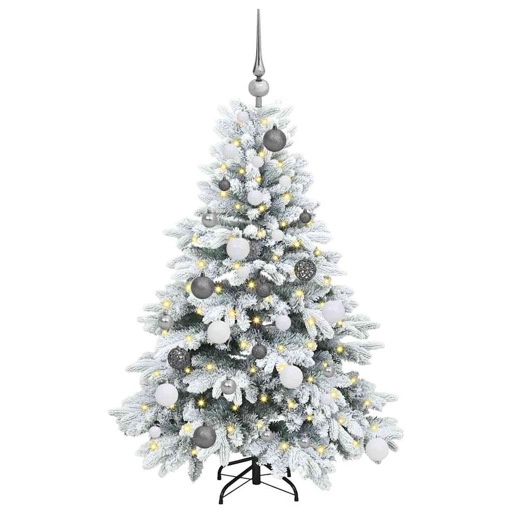 Vidaxl kunstkerstboom met 150 led met standaard wit 120 cm pe en pvc