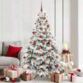 Vidaxl kunstkerstboom met 300 led met standaard wit 180 cm pe en pvc