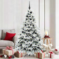 Vidaxl kunstkerstboom met 300 led met standaard wit 180 cm pe en pvc